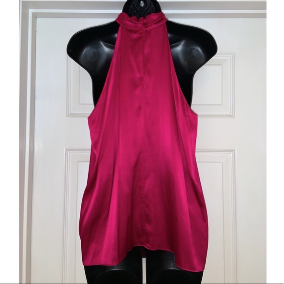 Generation Love Jordyn Stretch-Silk Choker Top in Magenta –– NWT - Picture 10 of 16